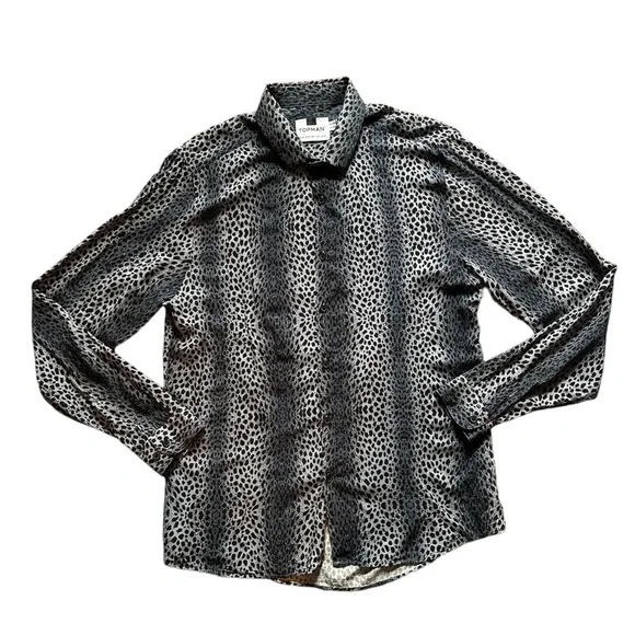 Topman Leopard Print Long Sleeve Button Down. Men’s XL - Picture 2 of 8